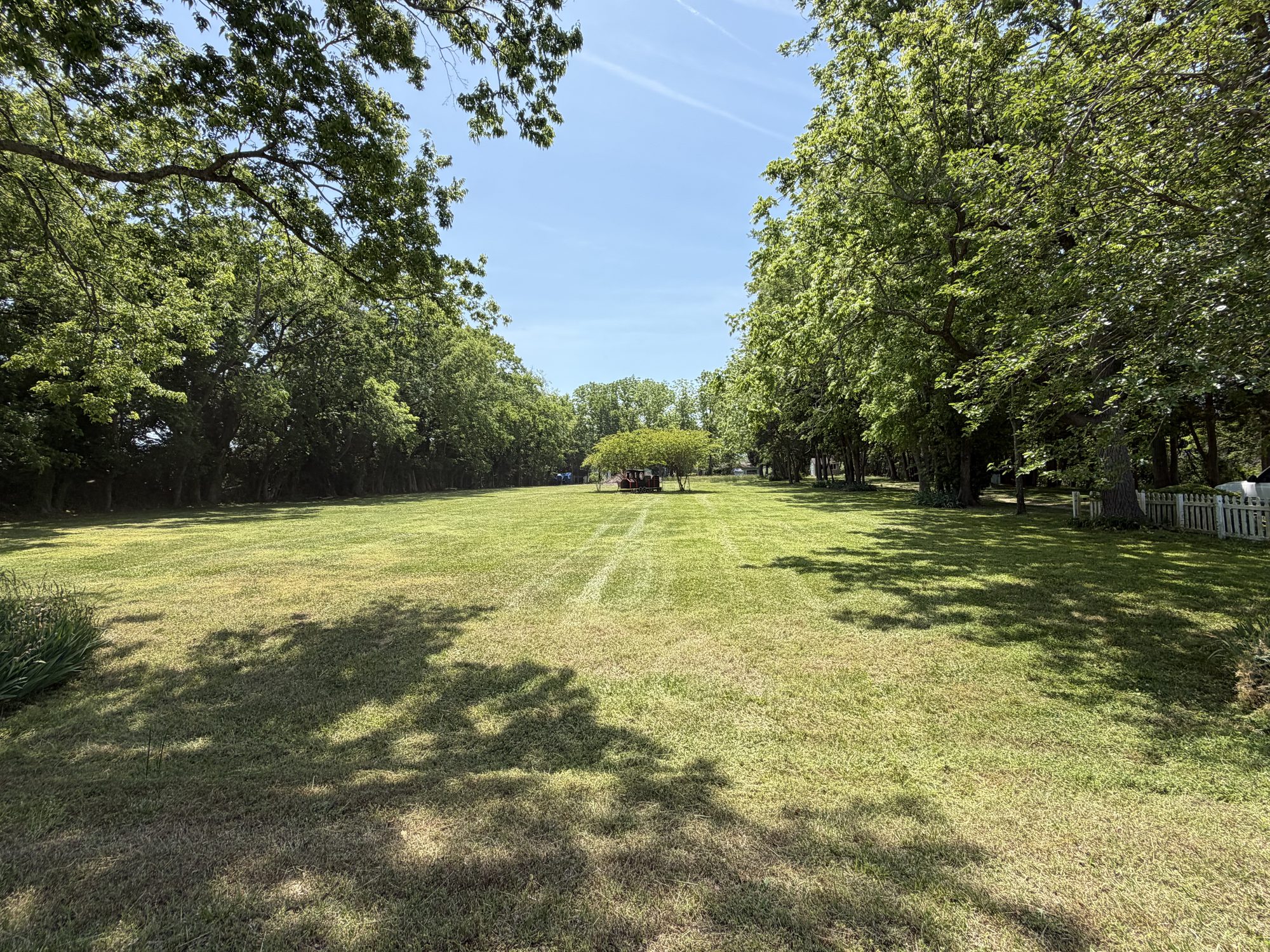 Cleared retention pond area