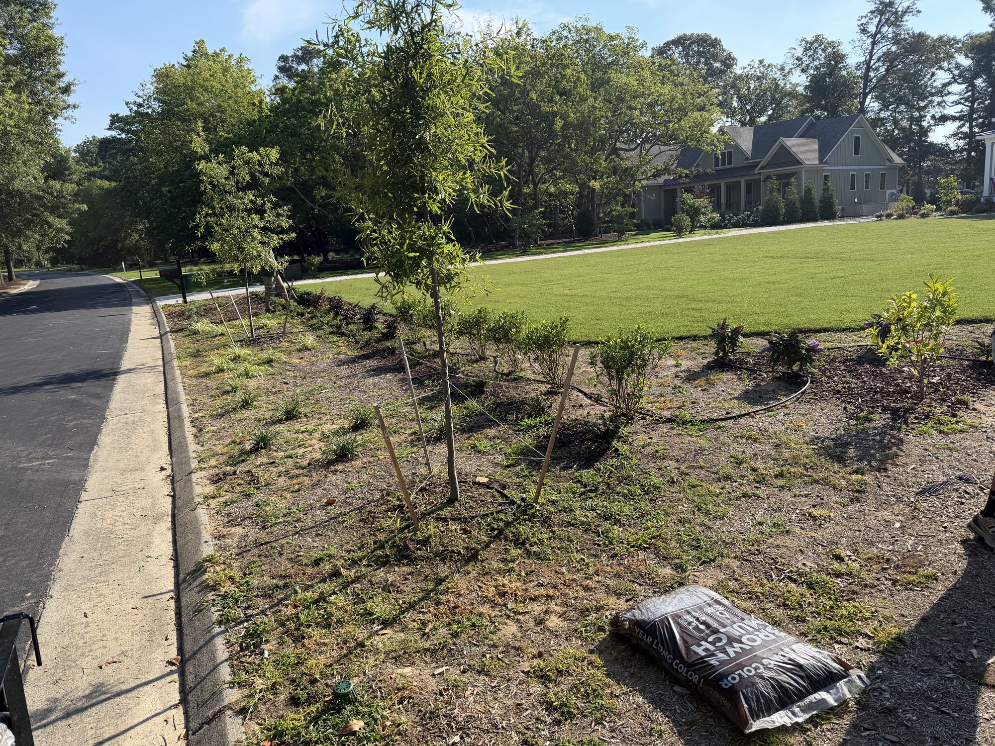 New gravel driveway and clean beds